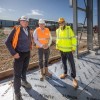 Danny Pinkus Cllr Mark Smith and Robert Pinkus at Phase Two Of Enterprise Court