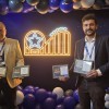 Pleasure Beach Resort’s David Hill, head of rides, and Stuart Cumming, marketing manager with the awards
