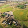 The view from above in Farington of the new cricket facility
