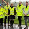 Valerie Wise on site with members of the project team