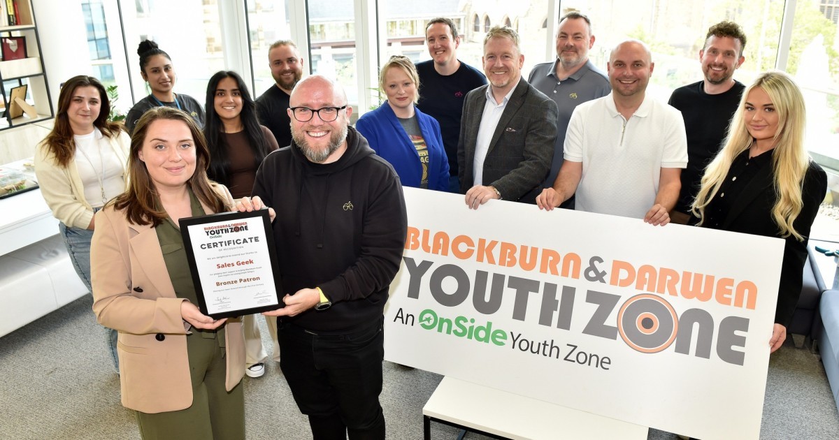 Sales Geek a patron of Blackburn & Darwen Youth Zone LBV Hub