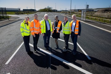 Blackpool Council Councillors with EZ project team and George Cox