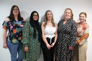 Joanna Tomlinson, Farida Isaji, Shelby Munn, Victoria Cross and Jessica Turton
