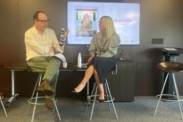 Richard Slater and Pauline Wild at the launch event
