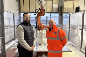 Siddique Rasul digital project manager and Steve Allen of Darwen Terracotta