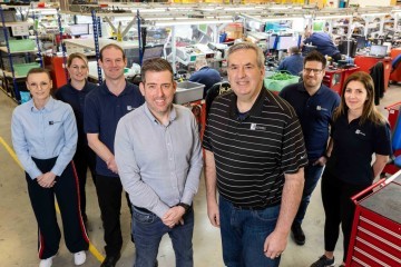 Radwell Acquires Northern Industrial Front Centre David Lenehan General Manager Europe And Jim Jackson Global Director External Operations With Team At Blackburn Premises April 2023