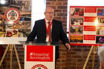 David Burgess Speaking At The 15m New Hospitality Suite At Accrington Stanley