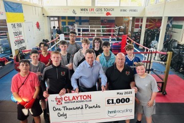 CLAYTON BOXING CLUB THANKS HML RECYCLING FOR GENEROUS £1000 DONATION AHEAD OF INTERNATIONAL COMPETITION.jpg.jpg