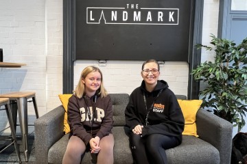 NEW MARKETING INTERN AT THE LANDMARK HOLLY STEWART WITH GENERAL MANAGER AT THE LANDMARK CLAIRE RHODES.jpg.jpg