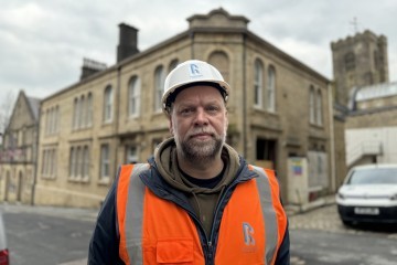 Simon Whittam project manager at Readstone Construction in front of the Derby Arms in Colne.jpg.jpg
