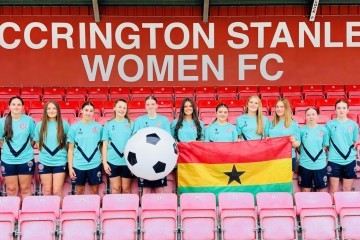 Some of the Accrington Stanley Women players travelling to Ghana with kit sponsors IntelliPix and The Phil Smithson Foundation.jpg.jpg