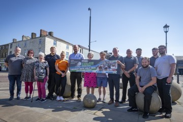 THE COUNTDOWN TO THE 2023 COLNE GRAND PRIX WAS OFFICIALLY LAUNCHED BY SPONSORS AND ORGANISERS OF THE EVENT IN COLNE TOWN CENTRE.jpg.jpg