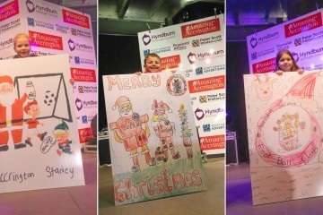 The winners of the Accrington Stanley Christmas Card competition and their designs.jpg.jpg