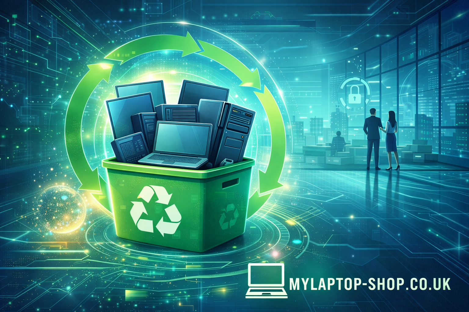 IT recycling in a futuristic office.png.png