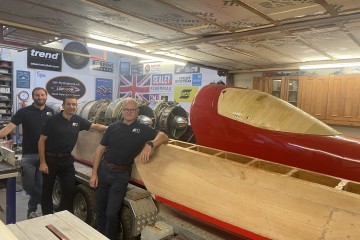 ames Hodgkiss Jerrod Hartley And Chris Fleet Of Airframe Designs In The Longbow Workshop