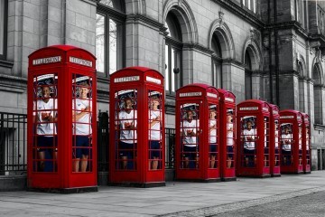 The nine phone boxes with arts