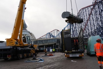 The new Blackpool Pleasure Beach ride arriving