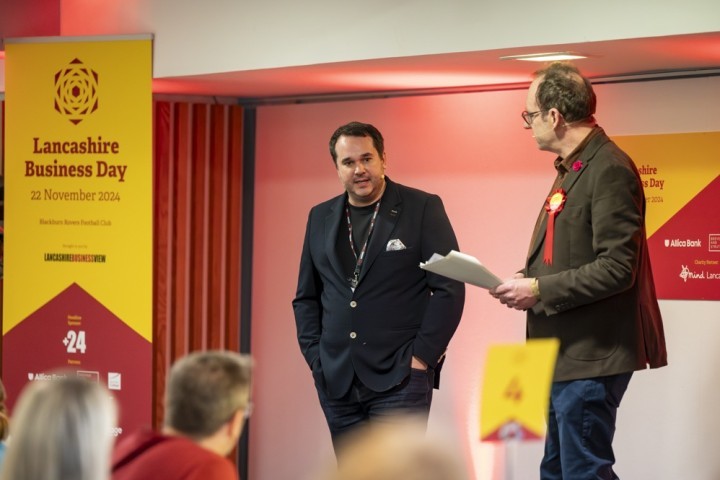 Dave Walker with Richard Slater at Lancashire Business Day