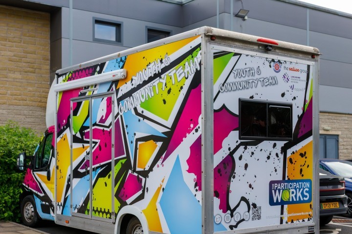 The Participation Works van that was vandalised