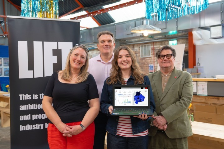 Lancashire Innovation Board Members Jane Dalton and Russell McGrath, Dealroom's Aoife Morrin, and Lancashire County Council’s Head of Business Growth, Andy Walker 