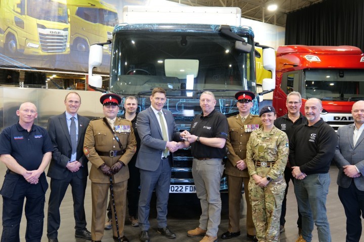 Leyland Trucks donates DAF XD to support Cornwall College’s Reservist training programme