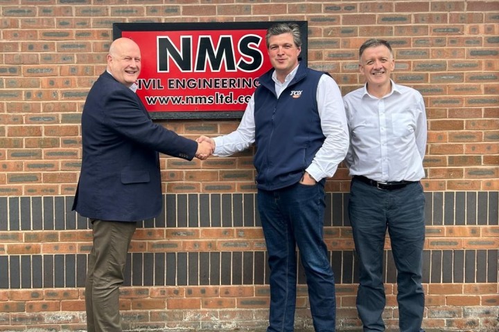 Roger Thistlethwaite, managing director NMS Civil Engineering Limited. Paul Fox, CEO Fox Group. John Flood, Executive Director Fox Group