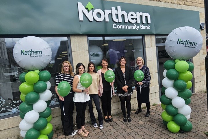 Northern Community Bank COO Tia Warbrick and staff at launch