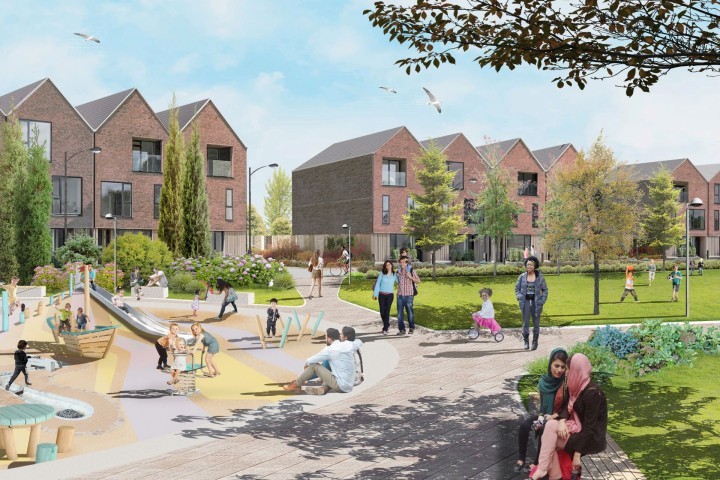 Artist impression of the area around Central Drive