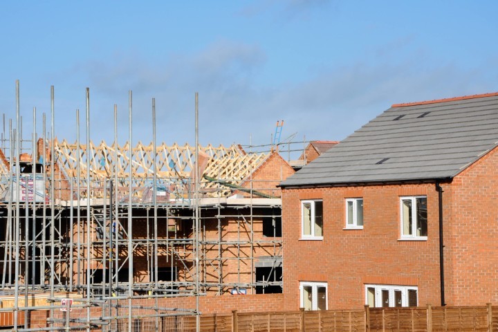 Houses under construction