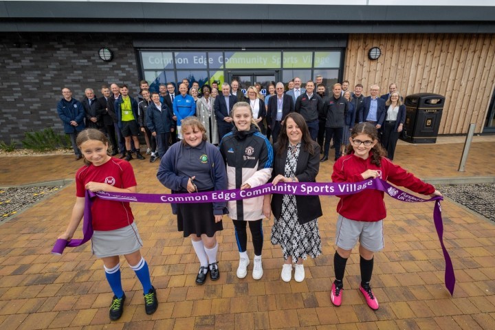 Ribbon cutting at Common Edge Community Sports Village Launch