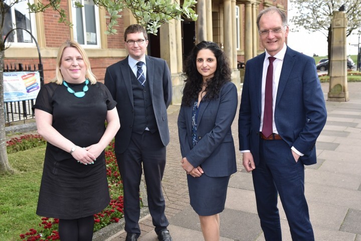 Harrison Drury's Clare Fleming, James Patterson, Emma Panchal and Jon Osborne