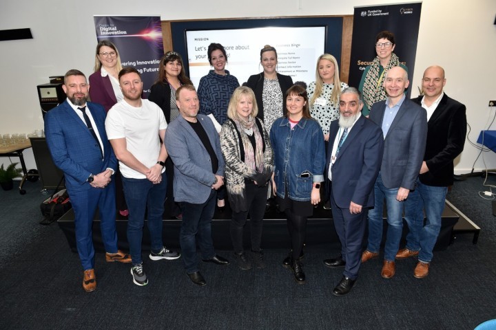 Cyber Fundamenntals Delegates And Lancaster University Cyber Experts With Blackburn College Princiipal Fazal Dad