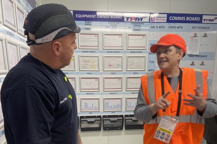 Ashley Dalton MP meets staff at Essity in Skelmersdale