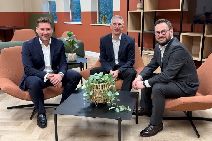 Ryan Pearce, Eric Wright Facilities Management Managing Director; Drew Hird Eric Wright Facilities Management, Technical Director; Roger Lancaster Eric Wright Facilities Management, Commercial Director