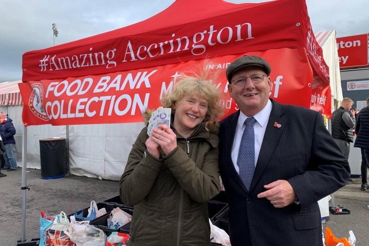 ANDY HOLT LAUNCHES ACCRINGTON STANLEY FOOD BANK COLLECTION.jpg.jpg