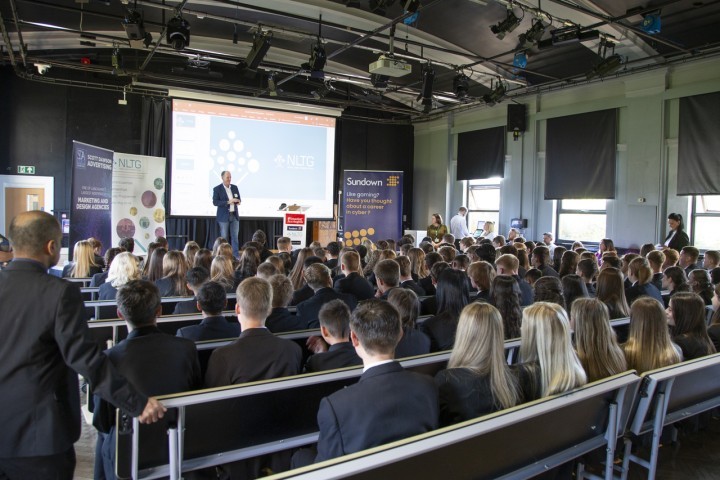 BUSINESS LEADERS SPOKE TO 400 YEAR 11 STUDENTS AT RIBBLESDALE HIGH SCHOOL.jpg.jpg