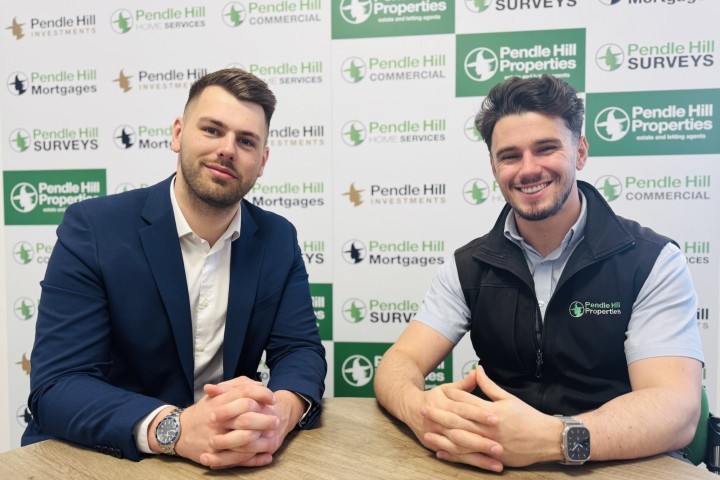 New mortgage adviser Callum Booth with Pendle Hill Properties Sales Director Thomas Turner.jpg.jpg