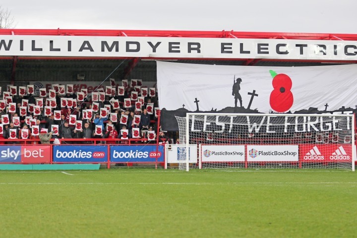 Supporters will produce a special display of poppies at the match.jpg.jpg