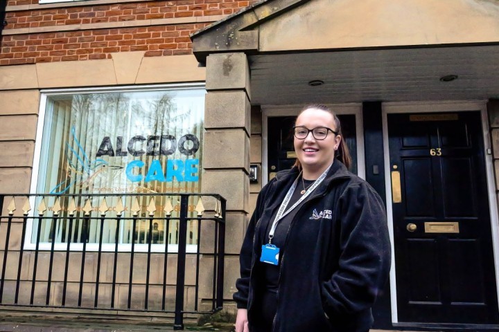 Laura Harrison outside the new Ormskirk branch.jpg.jpg