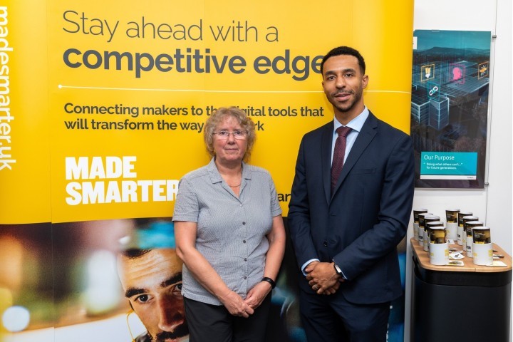 Donna Edwards, Director of Made Smarter North West and Paul McLaren, Production Director for BAE Systems, and new Chair of Made Smarter North West’s Steering Group.JPG.jpg