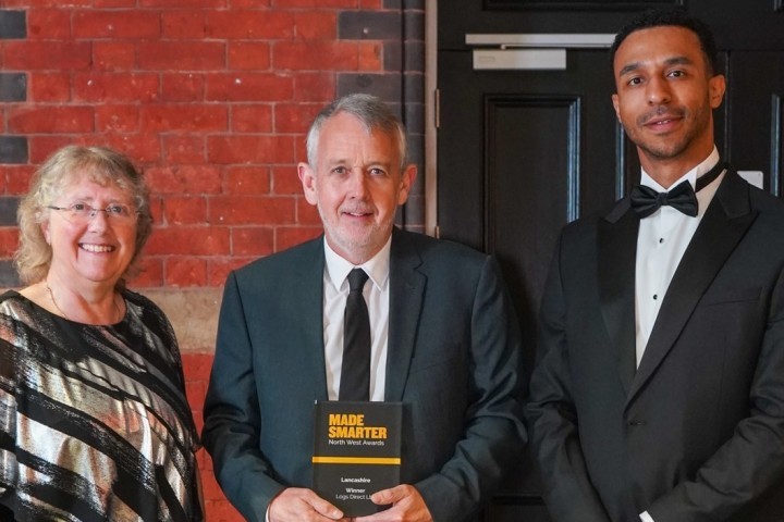 Made Smarter Adoption Awards - LtoR - Donna Edward (Director of Made Smarter North West), Stephen Talbot (Sales Director at Logs Direct), and Paul McLaren (Chair of Made Smarter North West’s Steering Group).jpg.jpg