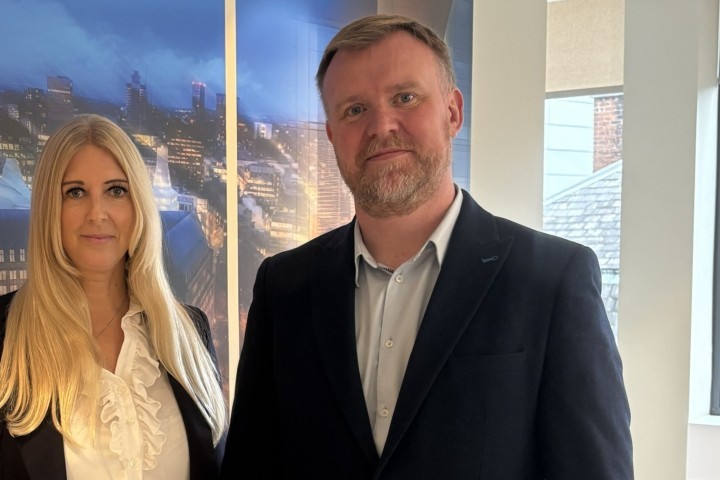 Krista Powell and Stephen Faulkner