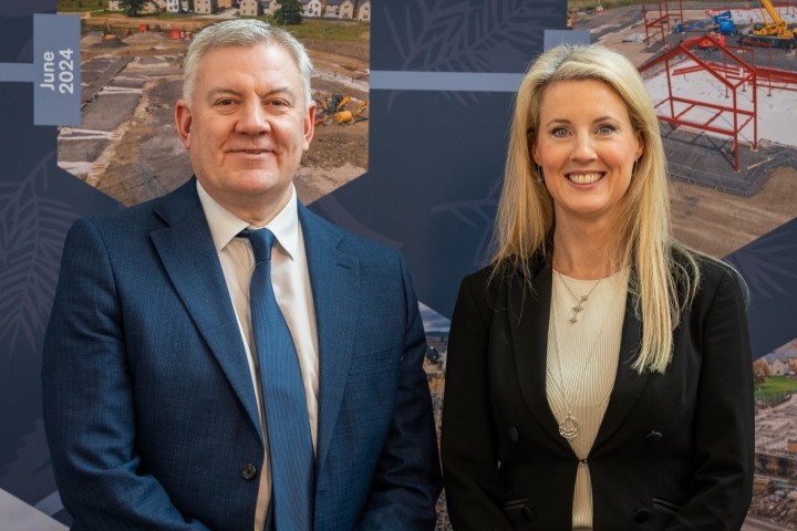 James Eager, director Eric Wright Construction and Gill Chadwick, managing director Wrightcare