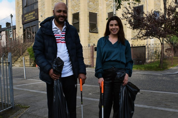 Rashid Hussain, Project Manager at Nature Warriors, and Jas Finlayson, Marketing Manager at Marsden Building Society.jpg.jpg