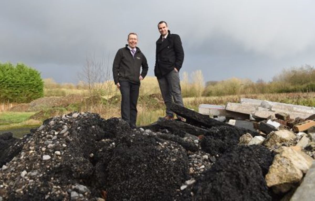James Alpe and Simon England on the land that will be developed 1
